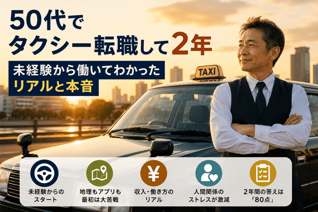 50代でタクシー転職して2年｜未経験から働いてわかったリアルと本音
