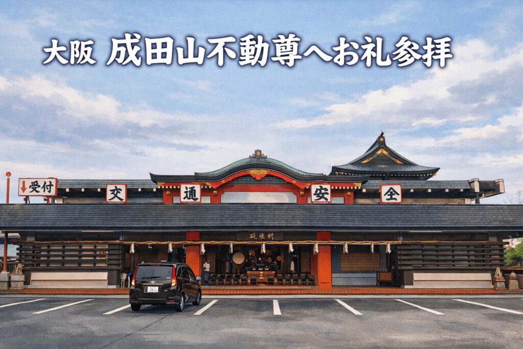 🙏大阪成田山不動尊｜鈴かな境内でお礼参拝