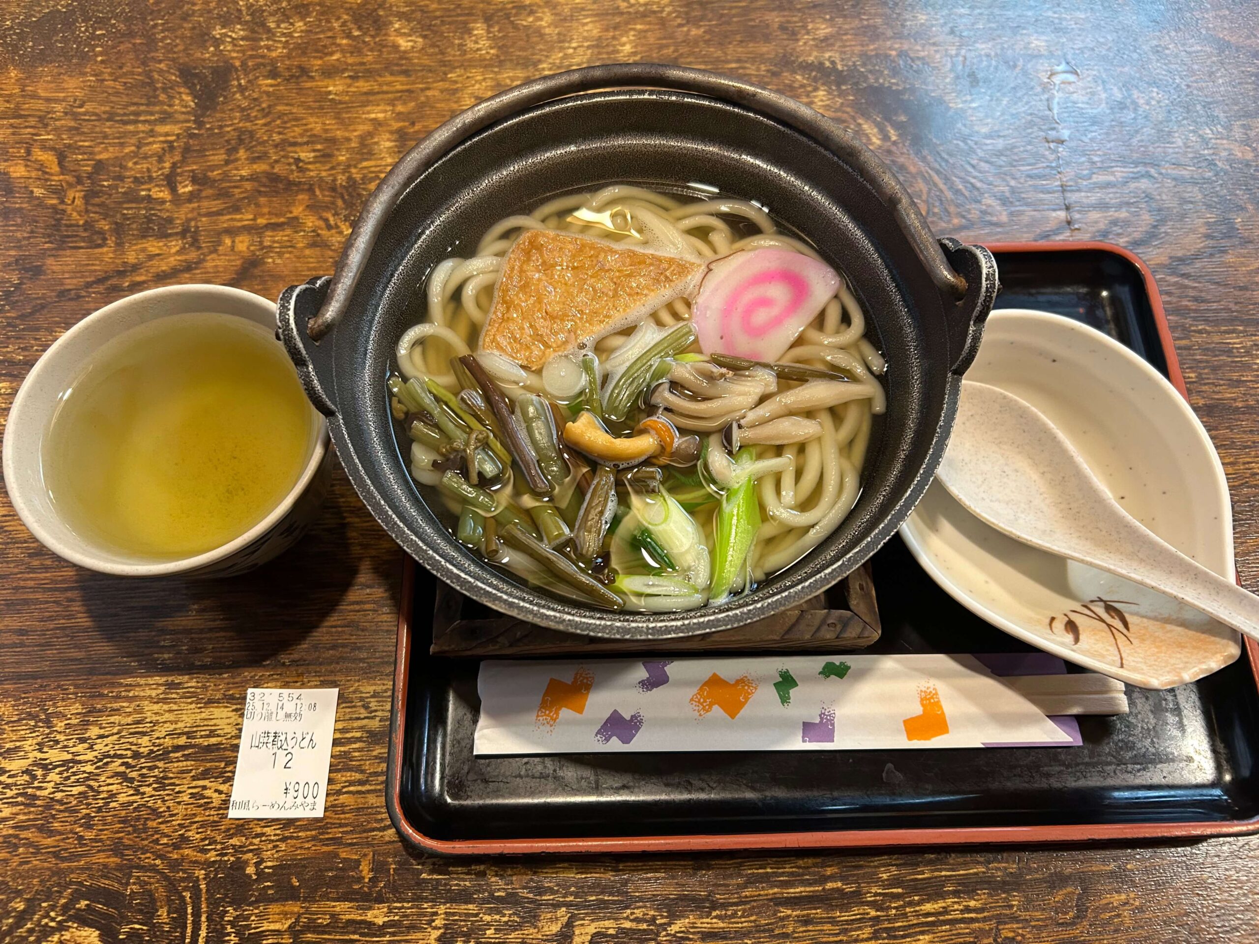 高野山で食べた山菜煮込みうどん