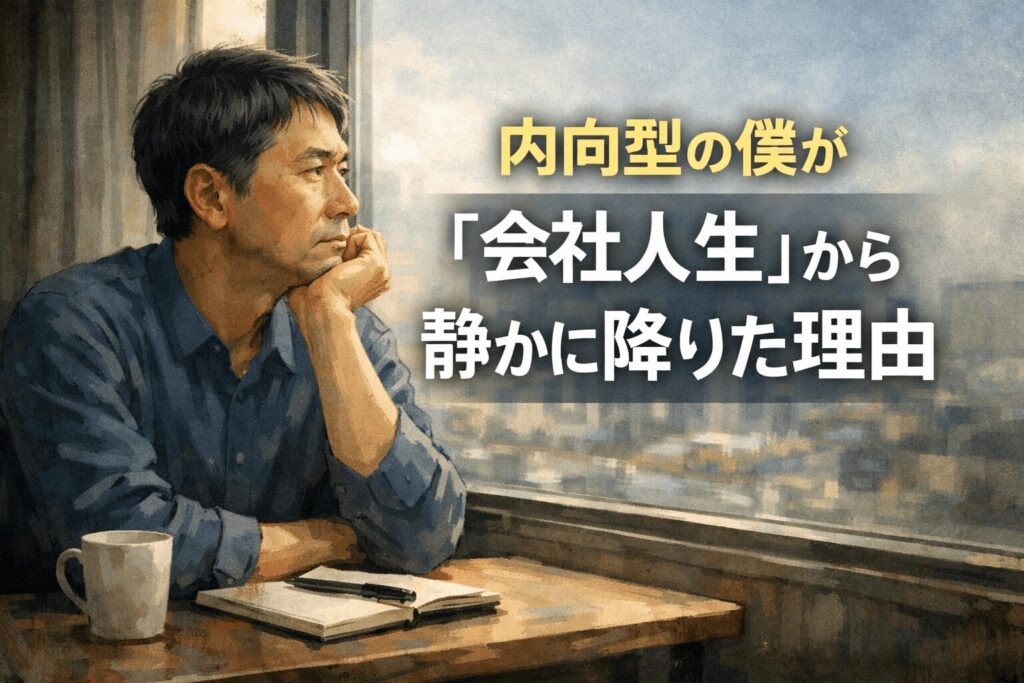 内向型の僕が「会社人生」から静かに降りた理由 〜50代で働き方を切り替えた本音〜