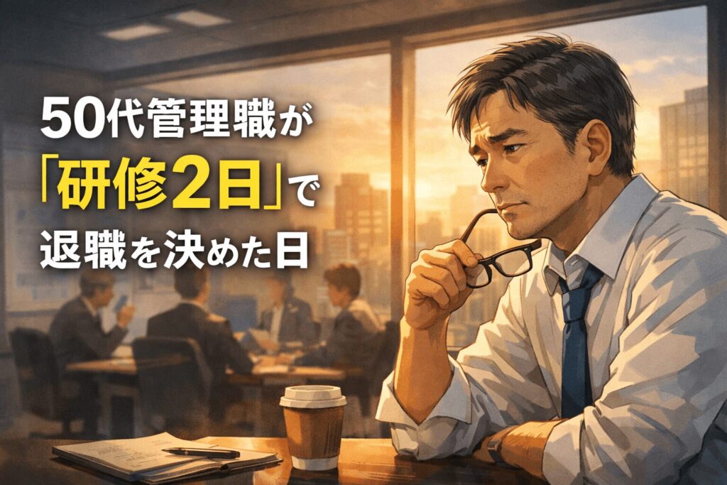 50代で管理職を辞めた日｜退職を決めた研修の2日間