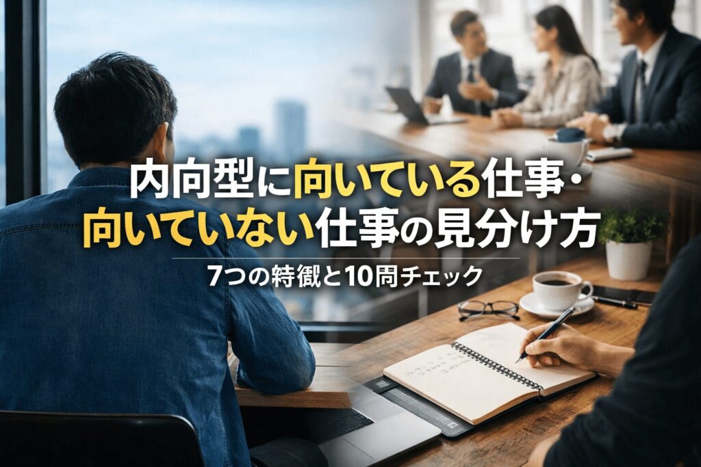 内向型に向いている仕事・向いていない仕事の見分け方