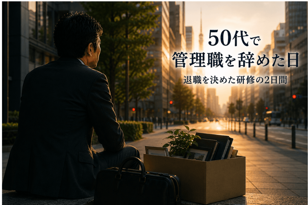 50代で管理職を辞めた日|退職を決めた研修の2日間
