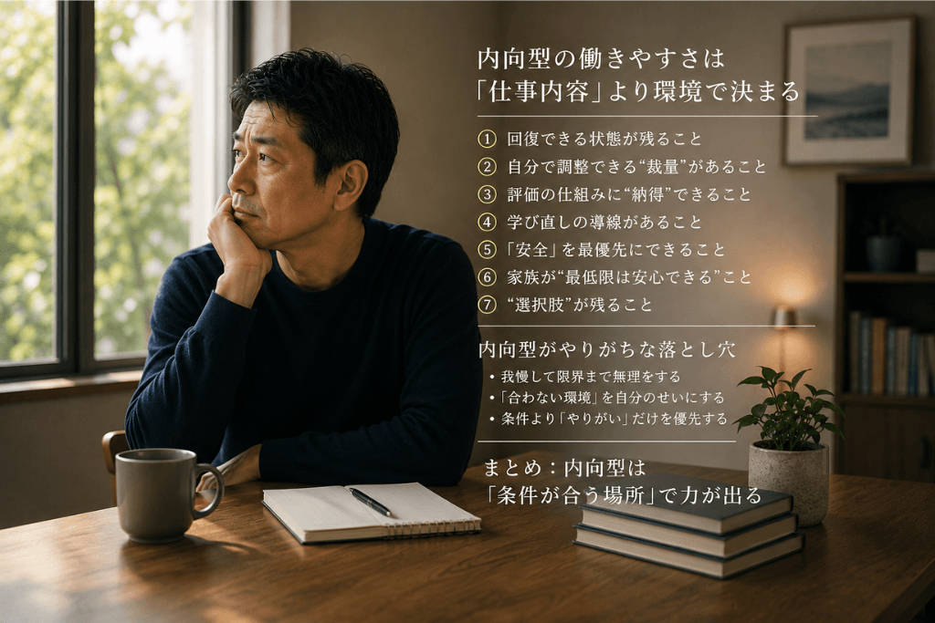 内向型に合う働き方の条件