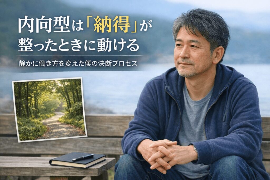 内向型は「納得」が整ったときに動ける｜静かに働き方を変えた僕の決断プロセス