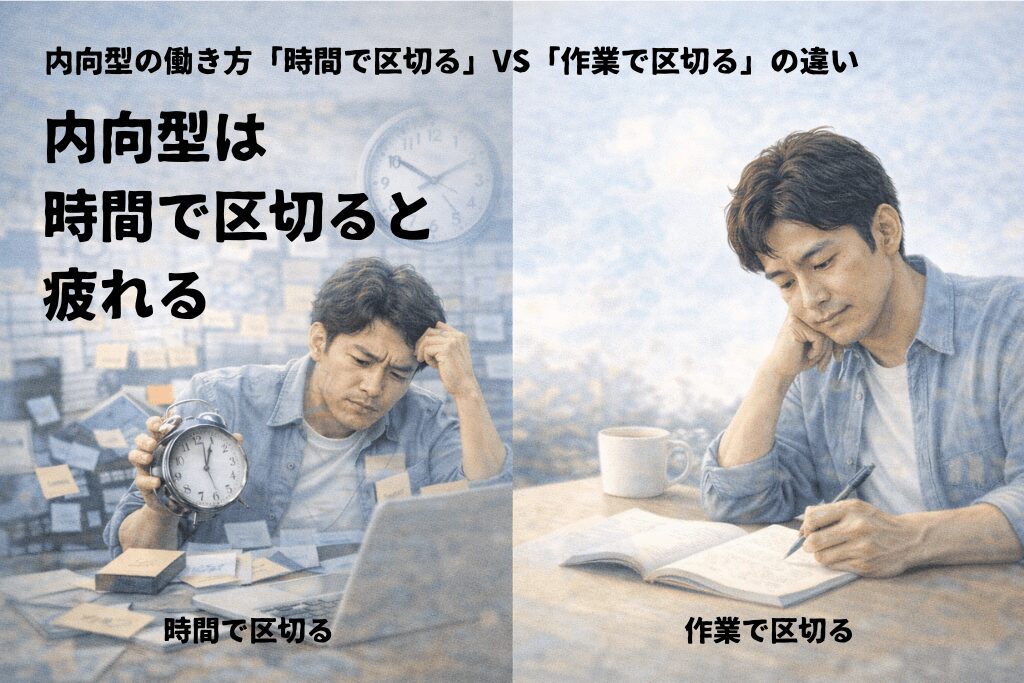 内向型は「時間を細切れ」にすると疲れる