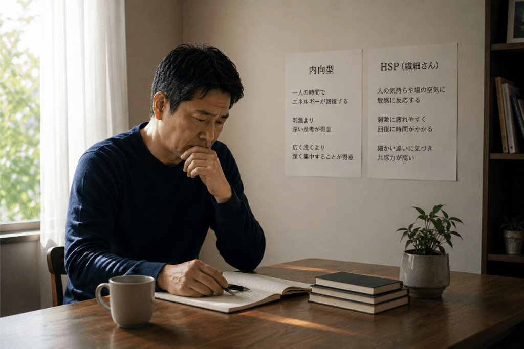 内向型とHSPの違い｜繊細さんとの関係を自分なりに整理してみた